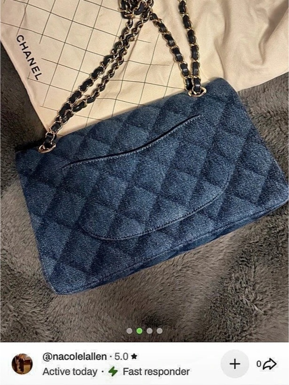 Chanel Denim Medium Flap Bag - Picture 2 of 5